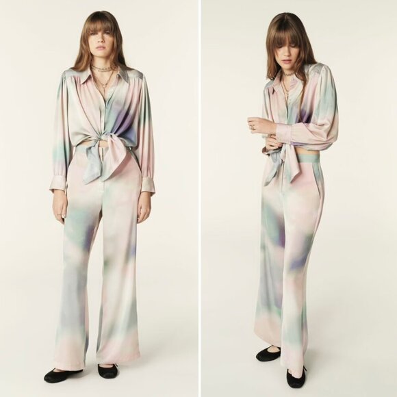 NWT ba&sh | Pilou Tie-Dye Trousers - Picture 3 of 16